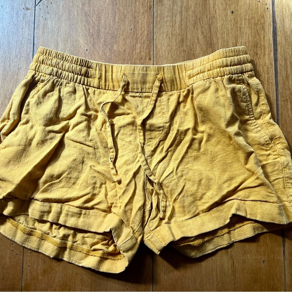 Women's Yellow Casual Shorts